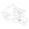 Mexen Pecos DF05 vonios komplektas, Juoda - 72713DF05-70