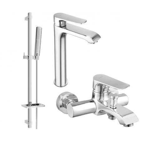Mexen Pecos DQ72 vonios komplektas, chromas - 72713DQ72-00