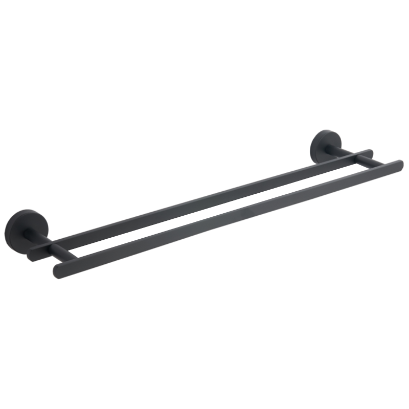 Mexen Loft dvigubas rankšluosčių laikiklis, juodas - 7012625-70