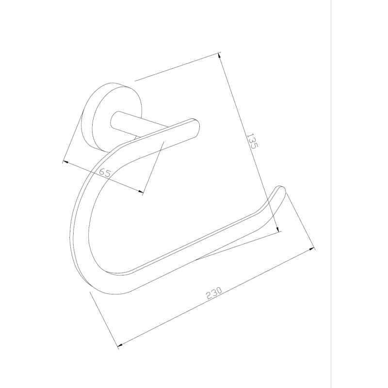 Mexen Loft rankšluosčių laikiklis, juodas - 7012632-70