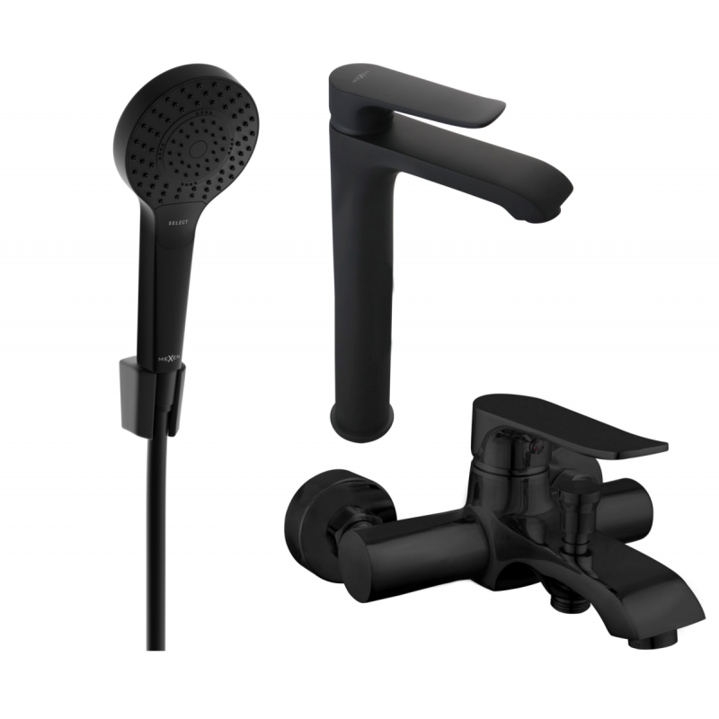 Mexen Pecos R40 vonios komplektas, juodas - 72713R40-70