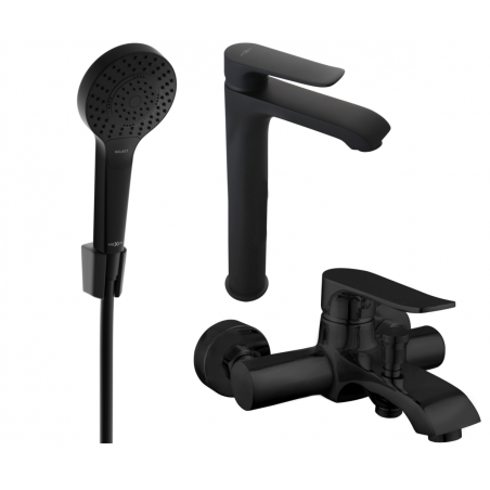 Mexen Pecos R40 vonios komplektas, juodas - 72713R40-70