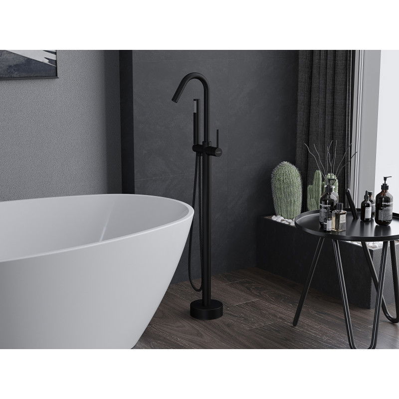 Mexen Gaja laisvai stovintis vonios maišytuvas, juodas - 75333-70