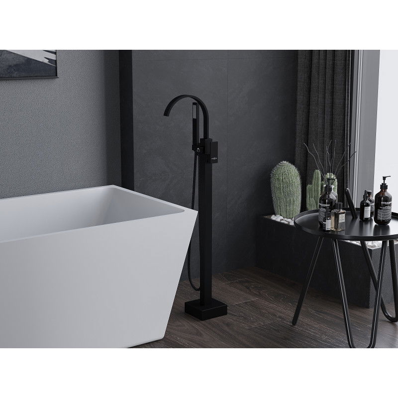 Mexen Veda laisvai stovintis vonios maišytuvas, juodas - 75433-70