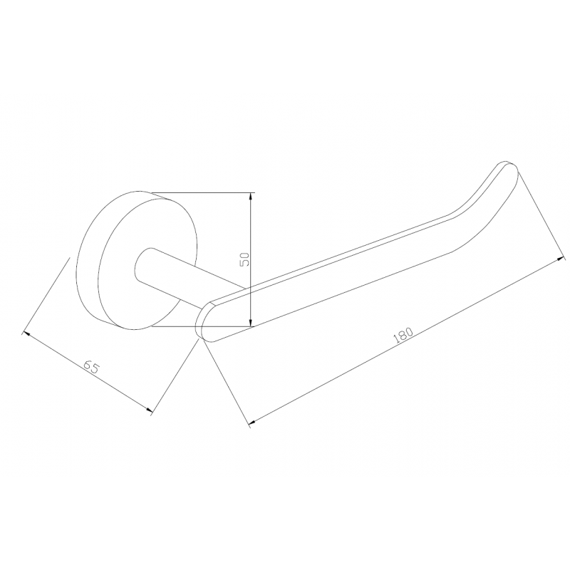 Mexen Loft tualetinio popieriaus laikiklis, juodas - 7012633-70