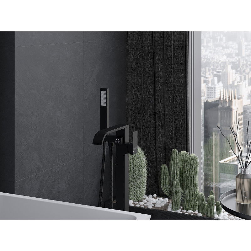 Mexen Lava laisvai stovimas vonios maišytuvas, juodas - 752433-70