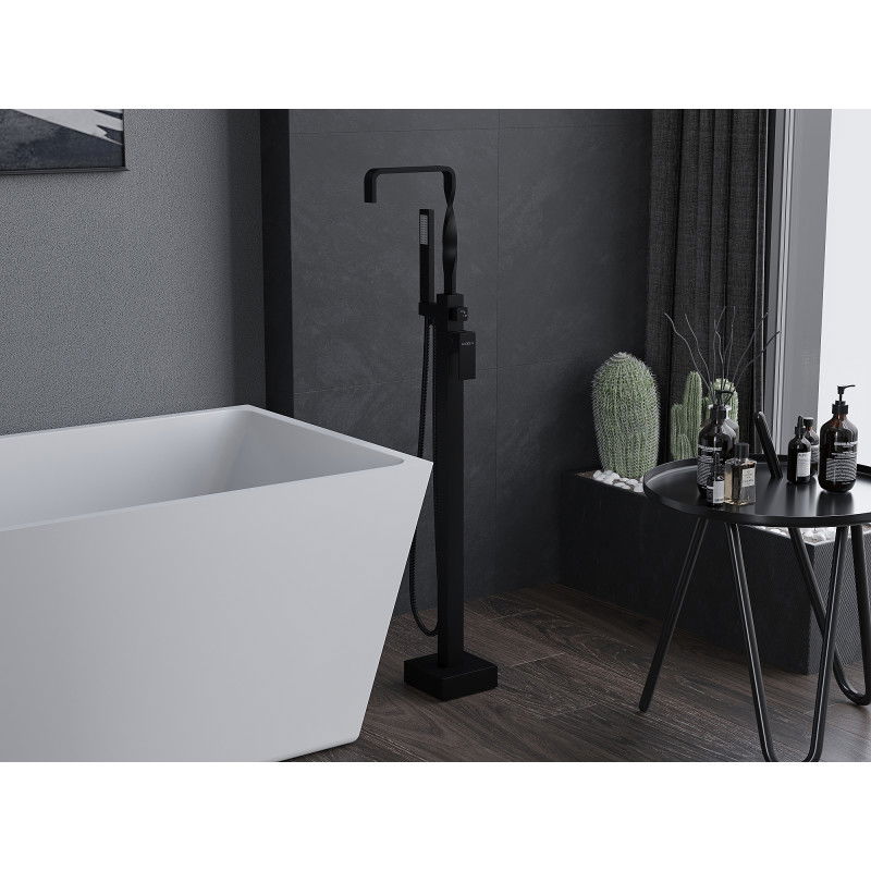 Mexen Avila laisvai pastatomas vonios maišytuvas, juodas - 75833-70