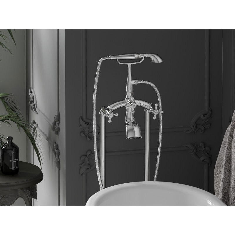Mexen Retro laisvai stovintis vonios maišytuvas, chromas - 75933-00