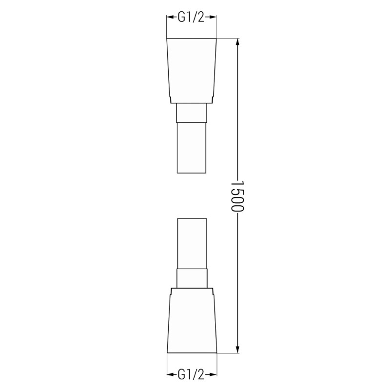 Mexen dušo žarna 150 cm, šlifuotas pilkas - 79450-66