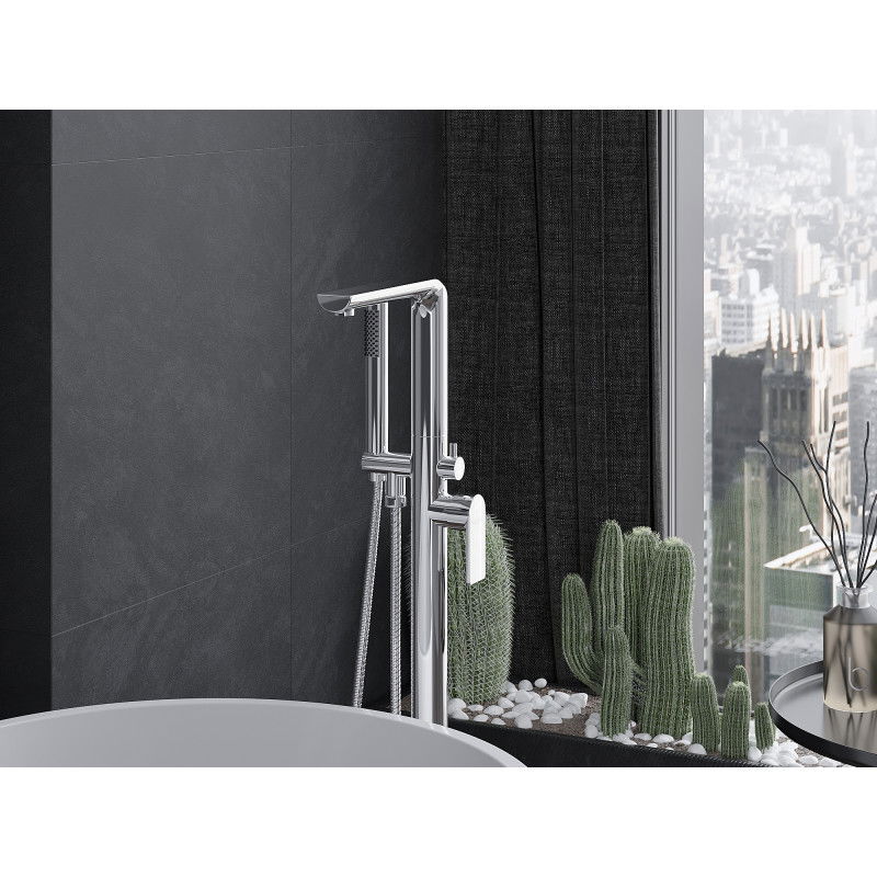 Mexen Roxy laisvai stovintis vonios maišytuvas, chromuotas - 75533-00