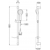 Mexen Royo DF05 vonios komplektas, Balta - 72203DF05-20