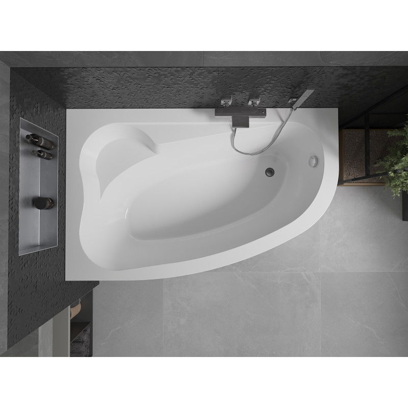 Mexen Westa kampinė vonia kairė 160 x 100 cm, balta - 560116010001