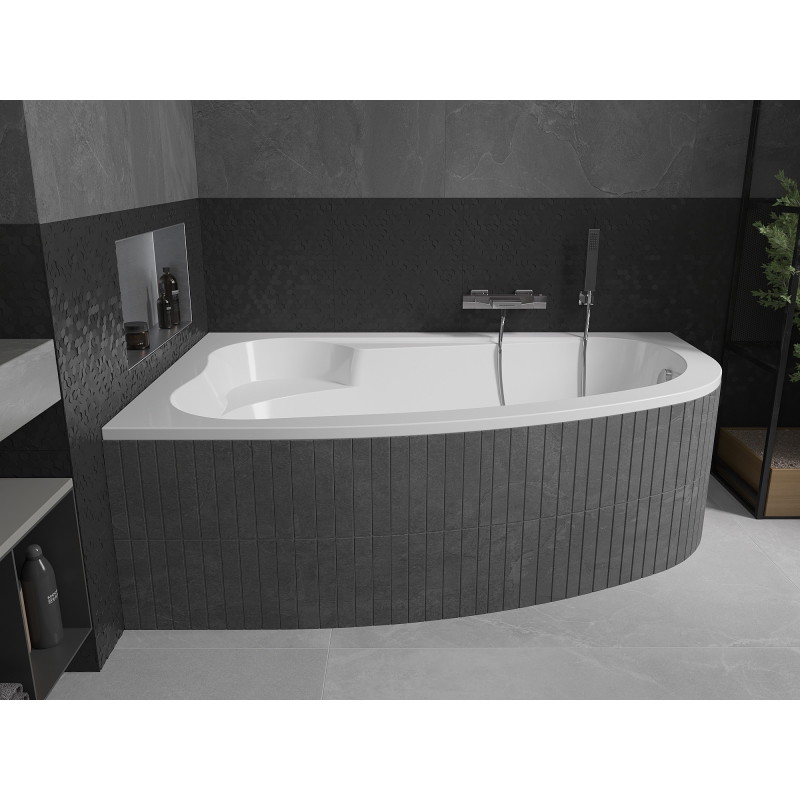 Mexen Westa kairinis vonia kampinis kairysis 160 x 100 cm, balta - 560116010001