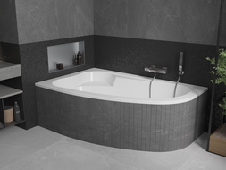 Mexen Westa kampinė kairioji vonia 160 x 100 cm, Balta - 560116010001