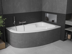 Mexen Westa kampinė dešinioji vonia 160 x 100 cm, Balta - 560116010002