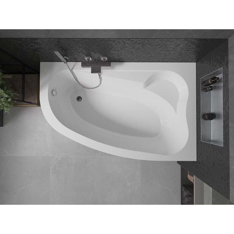 Mexen Westa kampinė vonia dešinė 160 x 100 cm, balta - 560116010002