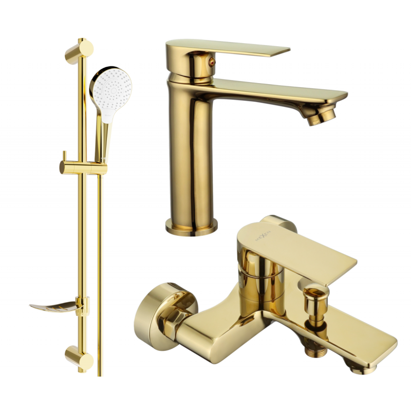 Mexen Royo DF05 vonios komplektas, auksinis - 72203DF05-50