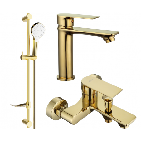 Mexen Royo DF05 vonios komplektas, auksinis - 72203DF05-50