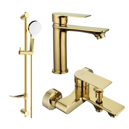 Mexen Royo DF05 vonios rinkinio, auksinis - 72203DF05-50