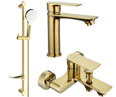 Mexen Royo DF05 vonios komplektas, auksinis - 72203DF05-50