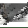Mexen Cube stačiakampė vonia 170 x 80 cm su apdaila ir vienų durų pertvara 50 cm, juodas raštas - 550517080X9505007070