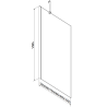 Mexen Cube stačiakampė vonia 170 x 80 cm su apdaila ir viengubu 60 cm ekranu, skaidrus chromas - 550517080X9506000001