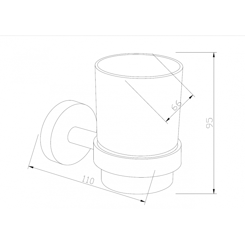 Mexen Loft dantų šepetėlių laikiklis, chromas - 7012638-00