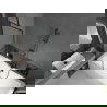 Mexen Cube stačiakampė vonia 170 x 80 cm su apvalkalu ir 1 durų pertvara 60 cm, juodas raštas - 550517080X9506007070