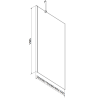 Mexen Cube stačiakampė vonia 170 x 80 cm su apdaila ir 1-dalių pertvara 60 cm, juodas raštas - 550517080X9506007070