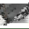 Mexen Cube stačiakampė vonia 170 x 80 cm su apdaila ir vienos dalies ekranu 60 cm, juodas raštas - 550517080X9506007077