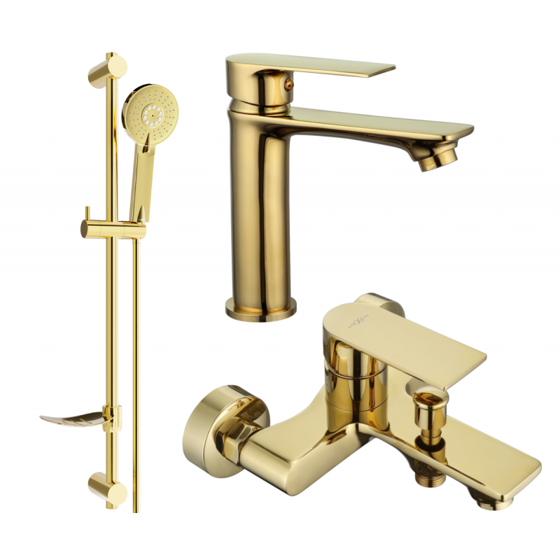 Mexen Royo DF40 vonios komplektas, auksinis - 72203DF40-50