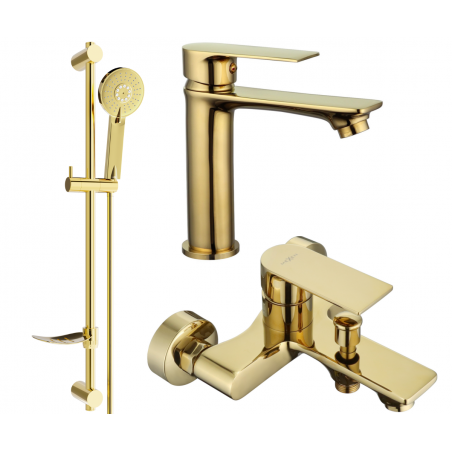 Mexen Royo DF40 vonios komplektas, auksinis - 72203DF40-50