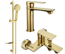 Mexen Royo DF40 vonios komplektas, auksinis - 72203DF40-50