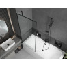 Mexen Cube stačiakampė vonia 170 x 80 cm su apdaila ir vieno sparno ekranu 80 cm, juodas raštas - 550517080X9508007070