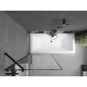 Mexen Cube stačiakampė vonia 170 x 80 cm su apdaila ir vieno sparno ekranu 80 cm, juodas raštas - 550517080X9508007070