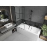 Mexen Cube stačiakampė vonia 170 x 80 cm su apdaila ir 1 varčios pertvara 80 cm, juodas raštas - 550517080X9508007077