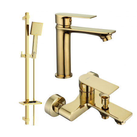 Mexen Royo DQ45 vonios komplektas, auksinis - 72203DQ45-50