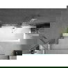 Mexen Cube stačiakampė vonia 170 x 80 cm su apdaila ir 1 sparno 90 cm pertvara, skaidri, chromas - 550517080X9509000001