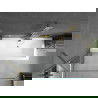 Mexen Cube stačiakampė vonia 170 x 80 cm su apdaila ir vienos sklendės pertvara 100 cm, skaidri, auksinė - 550517080X9510000050