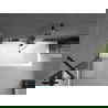Mexen Cube stačiakampė vonia 180 x 80 cm su apvalkalu ir 1-durio ekranas 50 cm, skaidrus, juodas - 550518080X9505000070