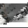 Mexen Cube stačiakampė vonia 180 x 80 cm su apdaila ir 1-durų sienele 60 cm, permatoma, juoda - 550518080X9506000070