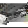 Mexen Cube stačiakampė vonia 180 x 80 cm su apdaila ir vieno sparno 70 cm pertvara, juodas raštas - 550518080X9507007077