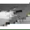 Mexen Cube stačiakampė vonia 180 x 80 cm su apdaila ir vienos durų širma 80 cm, skaidri, chromuota - 550518080X9508000001