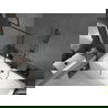 Mexen Cube stačiakampė vonia 180 x 80 cm su apdaila ir vienasparne pertvara 80 cm, juodas raštas - 550518080X9508007070