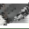 Mexen Cube stačiakampė vonia 180 x 80 cm su apdaila ir 1 lapo pertvara 90 cm, skaidri, juoda - 550518080X9509000070