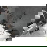 Mexen Cube stačiakampė vonia 180 x 80 cm su apdaila ir 1 durų sienele 90 cm, juodas raštas - 550518080X9509007070