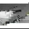 Mexen Cube stačiakampė vonia 180 x 80 cm su apdaila ir 1 durų sienele 90 cm, juodas raštas - 550518080X9509007070