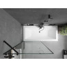 Mexen Cube stačiakampė vonia 180 x 80 cm su apdaila ir vienos duries ekranu 90 cm, juodas raštas - 550518080X9509007070