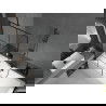 Mexen Cube stačiakampė vonia 180 x 80 cm su apdaila ir vienu 90 cm varstomu ekranu, juodas raštas - 550518080X9509007077
