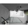 Mexen Cube stačiakampė vonia 180 x 80 cm su apdaila ir 1-duris dušo sienele 90 cm, juodas raštas - 550518080X9509007077